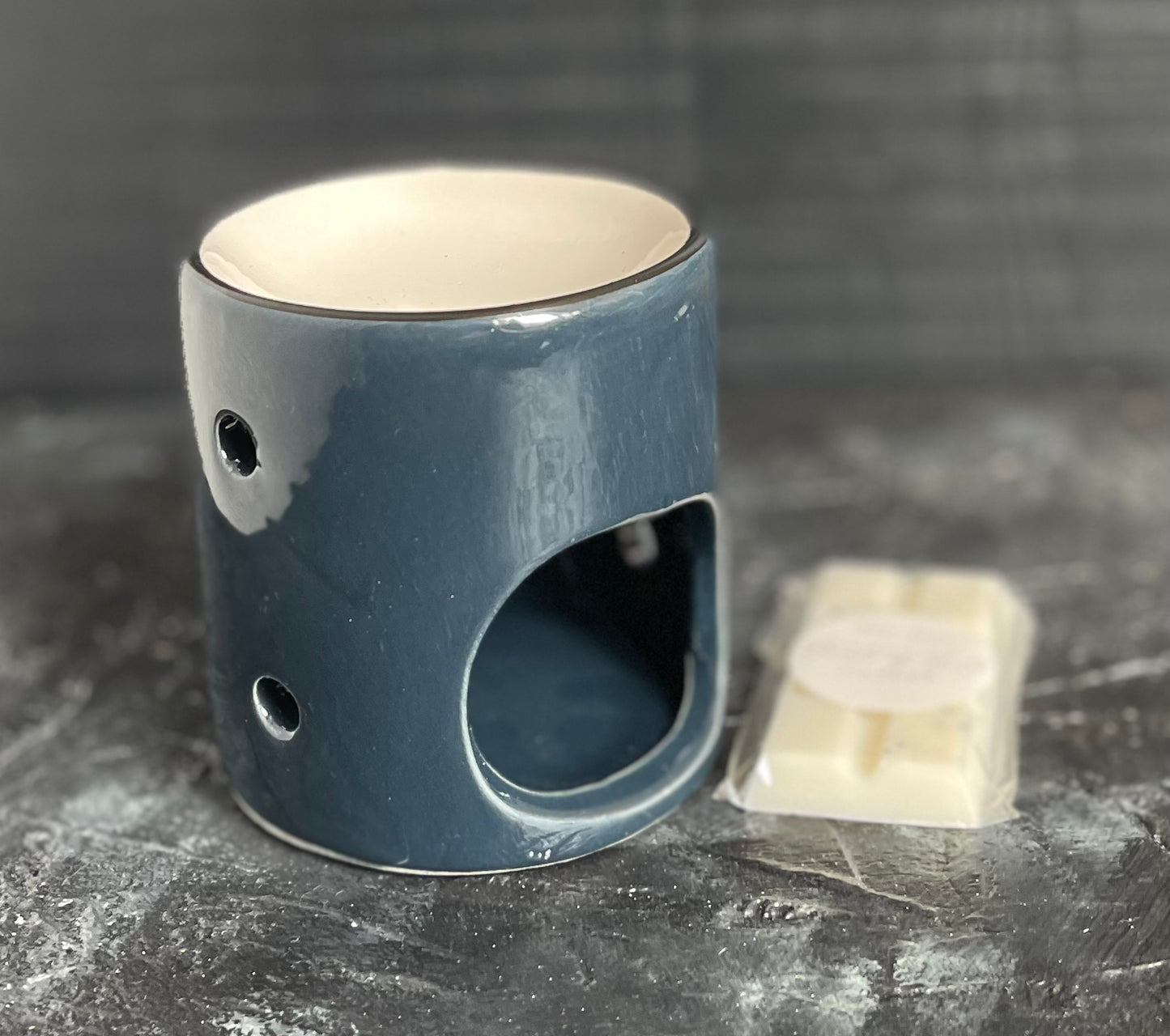 Geurbrander Night nacht donkerblauw blauw Wax brander Waxsmelter Oliebrander Olie brander waxbrander Snapbar waxmelts wax melts wax melt waxmelt Miniblok