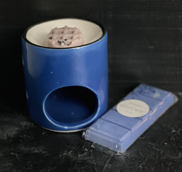 Geurbrander Blauw Wax brander Waxsmelter Oliebrander Olie brander waxbrander Snapbar waxmelts wax melts wax melt waxmelt Miniblok
