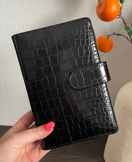 Budget Binder A6 Croco | Zwart