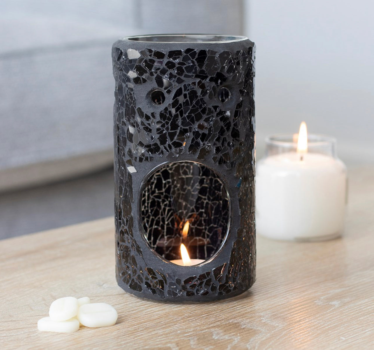 Geurbrander 'Crackle' Zwart