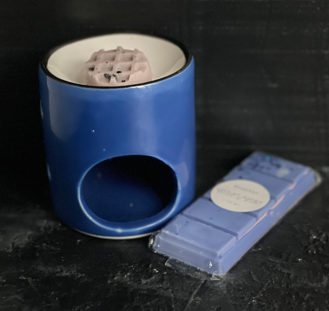 Geurbrander Blauw Wax brander Waxsmelter Oliebrander Olie brander  waxbrander Snapbar waxmelts wax melts wax melt waxmelt Miniblok