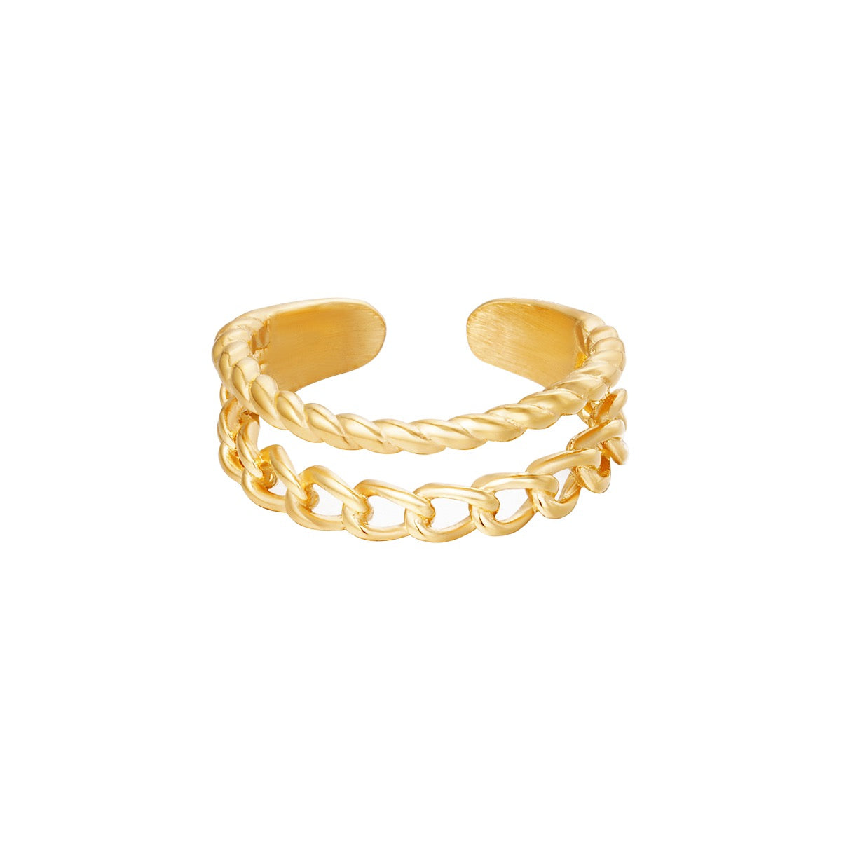 Ring 'Dubble Chain' goud